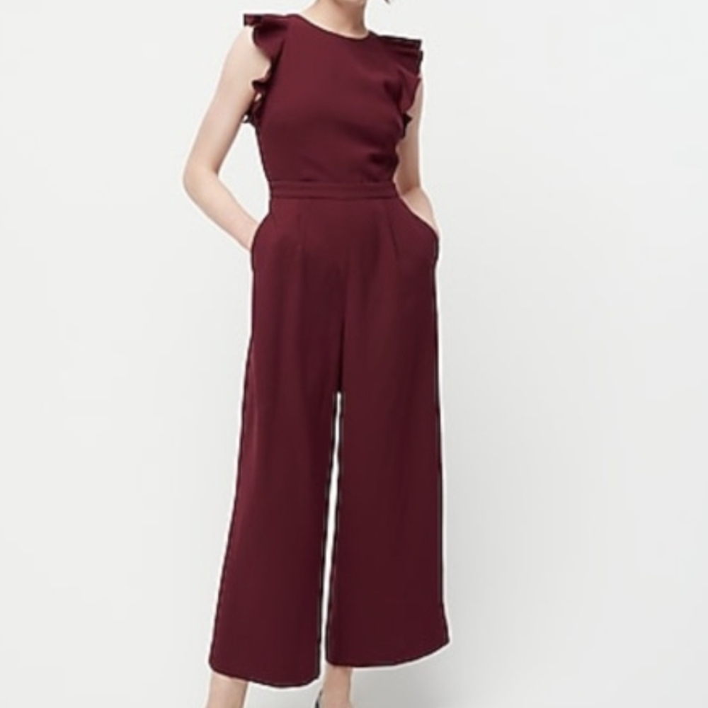 J.CREW Sleeveless Ruffle Top Jumpsuit